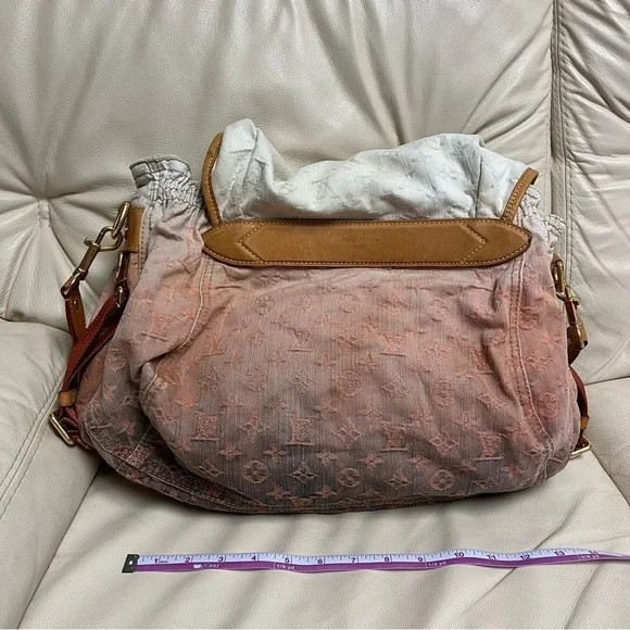 VTG LOUIS VUITTON Denim Orange Ombre Sunrise Large Messenger Bag - Picture 4 of 16
